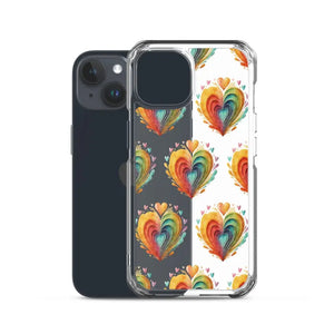 Colorful Hearts Clear Case - Stylish Iphone Protection - Dipaliz - Mobile Phone Cases