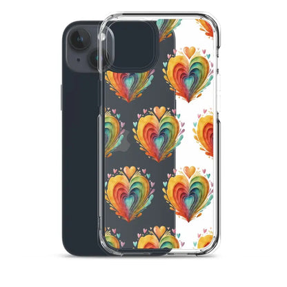 Add Sparkle with a Clear Hearts Phone Case for your Iphone! - Case