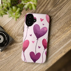 Heart Balloons Phone Case - Cute Tough Love Design - Dipaliz - Mobile Cases