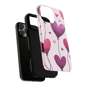 Heart Balloons Phone Case - Cute Tough Love Design - Dipaliz - Mobile Cases