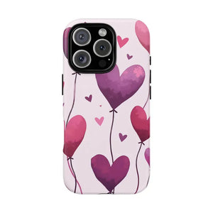 Heart Balloons Phone Case - Cute Tough Love Design - Dipaliz - Iphone 16 Pro / Matte - Mobile Cases