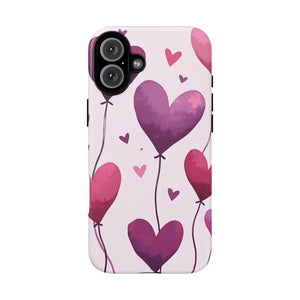 Heart Balloons Phone Case - Cute Tough Love Design - Dipaliz - Iphone 16 Plus / Matte - Mobile Cases