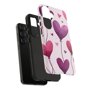 Heart Balloons Phone Case - Cute Tough Love Design - Dipaliz - Mobile Cases