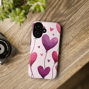 Heart Balloons Phone Case - Cute Tough Love Design - Dipaliz - Mobile Cases
