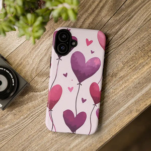 Heart Balloons Phone Case - Cute Tough Love Design - Dipaliz - Mobile Cases