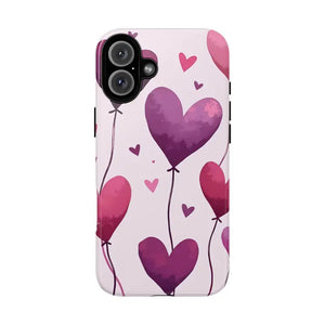 Heart Balloons Phone Case - Cute Tough Love Design - Dipaliz - Iphone 16 Plus / Glossy - Mobile Cases