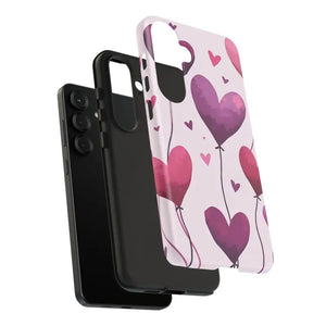 Heart Balloons Phone Case - Cute Tough Love Design - Dipaliz - Mobile Cases
