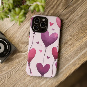 Heart Balloons Phone Case - Cute Tough Love Design - Dipaliz - Mobile Cases