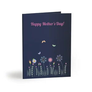 Flower Fields Greeting Cards - Vibrant Day Designs - Dipaliz - 16 Pcs / Matte / 4.25” x 5.5”