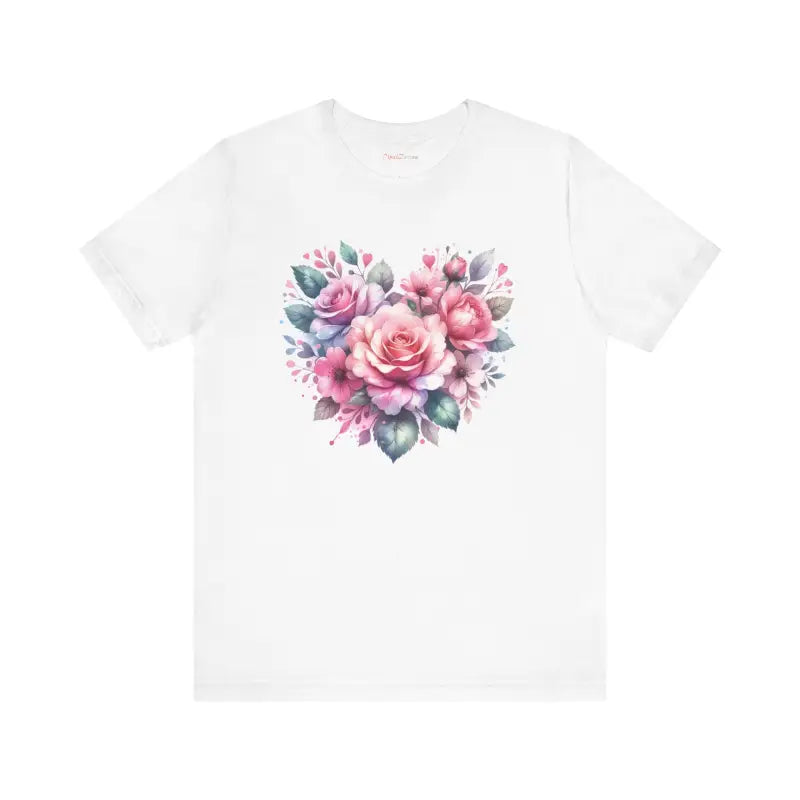 Cozy Heart Blossoms Jersey Short Sleeve Tee - T-shirt