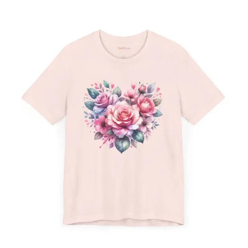 Cozy Heart Blossoms Jersey Short Sleeve Tee - T-shirt