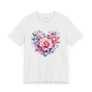 Hearts and Roses Tee - Soft Cotton Jersey Short Sleeve - Dipaliz - T-shirts