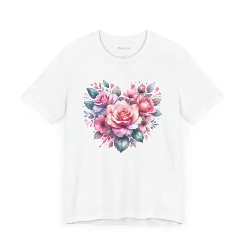 Cozy Heart Blossoms Jersey Short Sleeve Tee - T-shirt