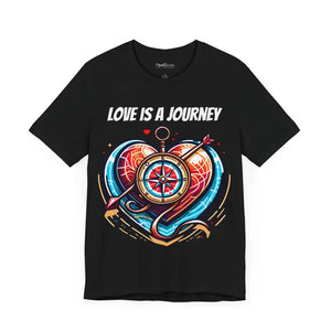 Heart Compass Short Sleeve Tee - Love Journey Cotton - Dipaliz - T-shirts