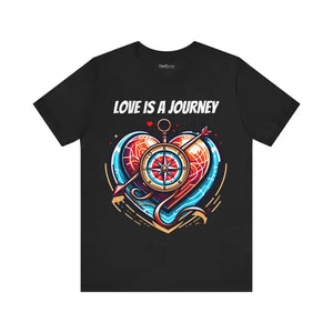 Heart Compass Short Sleeve Tee - Love Journey Cotton - Dipaliz - T-shirts