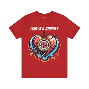 Heart Compass Short Sleeve Tee - Love Journey Cotton - Dipaliz - T-shirts