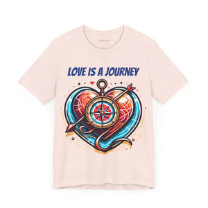 Heart Compass Short Sleeve Tee - Love Journey Cotton - Dipaliz - T-shirts
