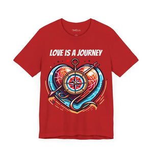 Heart Compass Short Sleeve Tee - Love Journey Cotton - Dipaliz - T-shirts