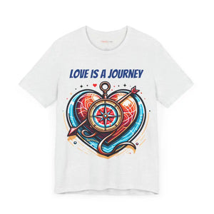 Heart Compass Short Sleeve Tee - Love Journey Cotton - Dipaliz - T-shirts