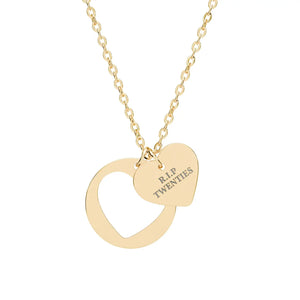 Personalized Engraved Heart Pendant - Stainless Steel - Dipaliz - Necklaces