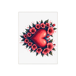 Vibrant Heart Ceramic Photo Tile – 6x6 Floral - Dipaliz - Wall Tiles