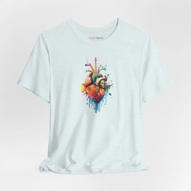 Heart and Flowers Unisex Short Sleeve Tee - T-shirt