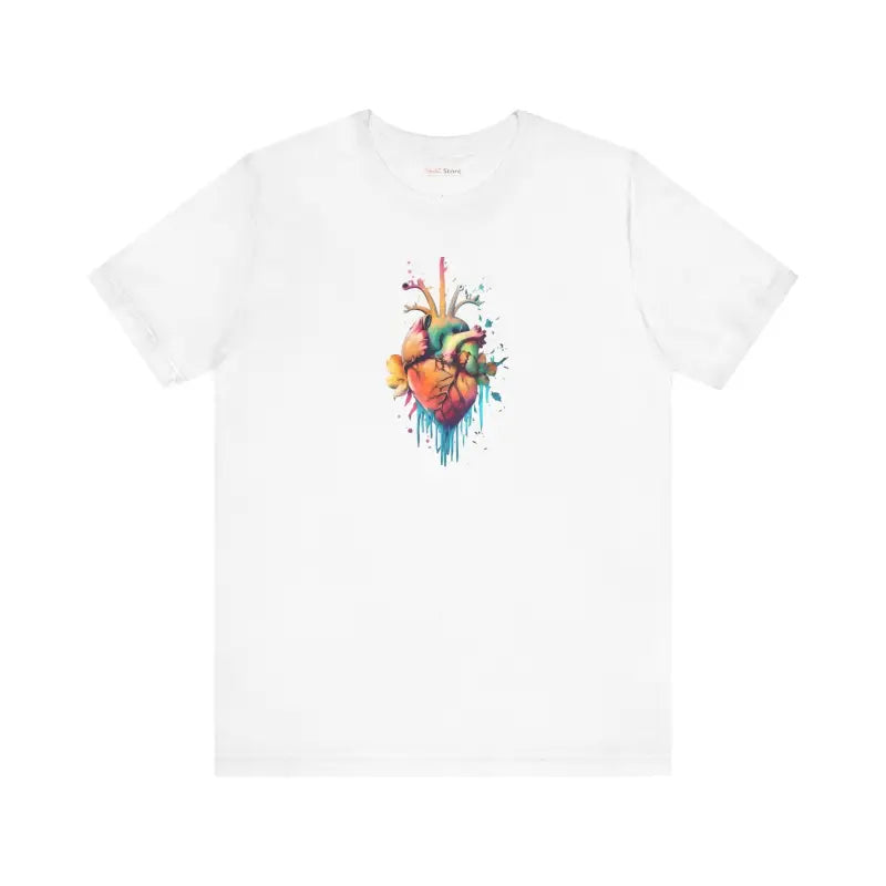 Heart and Flowers Unisex Short Sleeve Tee - T-shirt