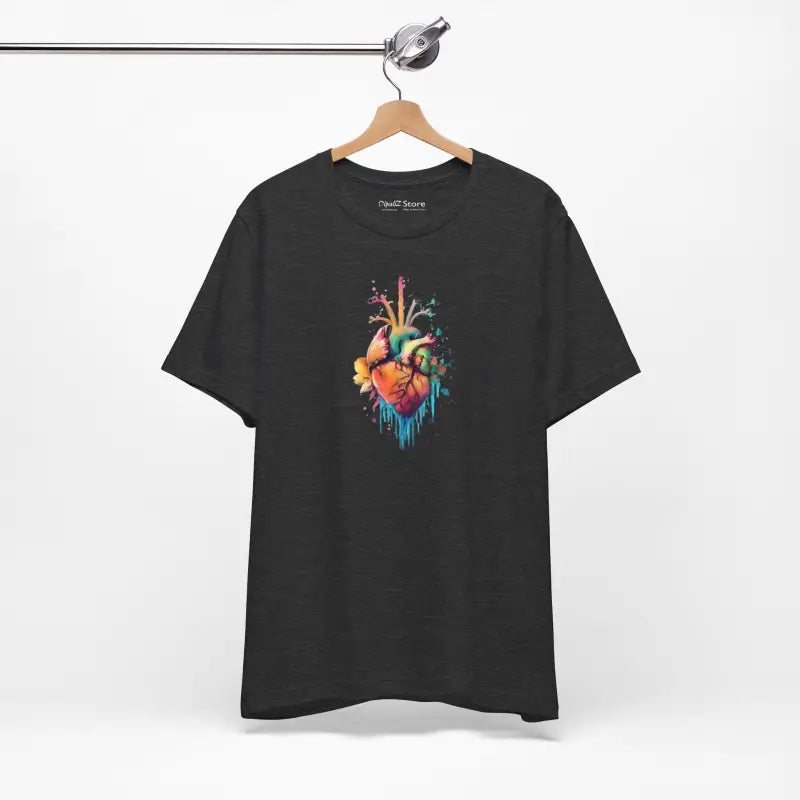 Heart and Flowers Unisex Short Sleeve Tee - T-shirt