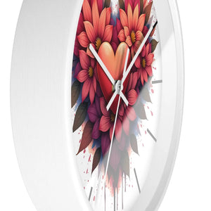 Chic Wall Clock – Vibrant Blooms Living Space - Dipaliz - Clocks