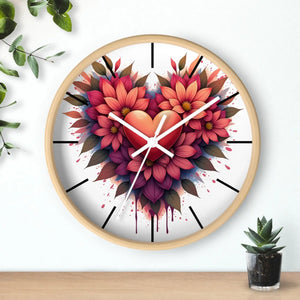Chic Wall Clock – Vibrant Blooms Living Space - Dipaliz - Clocks