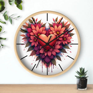 Chic Wall Clock – Vibrant Blooms Living Space - Dipaliz - Clocks