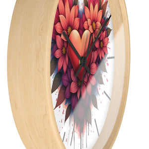 Chic Wall Clock – Vibrant Blooms Living Space - Dipaliz - Clocks
