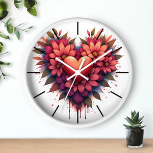 Chic Wall Clock – Vibrant Blooms Living Space - Dipaliz - Clocks