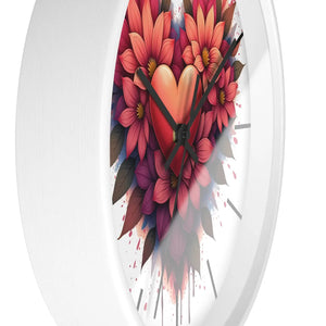 Chic Wall Clock – Vibrant Blooms Living Space - Dipaliz - Clocks