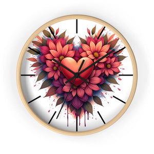 Chic Wall Clock – Vibrant Blooms Living Space - Dipaliz - Clocks