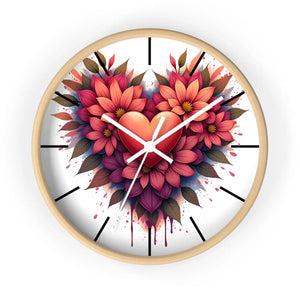 Chic Wall Clock – Vibrant Blooms Living Space - Dipaliz - Clocks