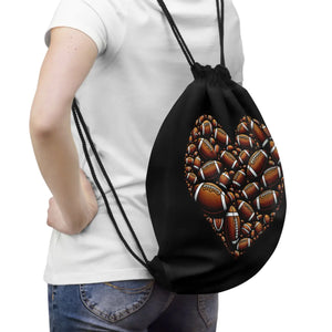 Sporty Football Drawstring Bag - Durable Gym Tote - Dipaliz - Backpacks