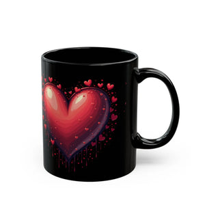 Artistic Black Ceramic Mug - Paint Dripping 15oz - Dipaliz - Mugs