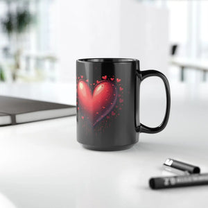 Artistic Black Ceramic Mug - Paint Dripping 15oz - Dipaliz - Mugs