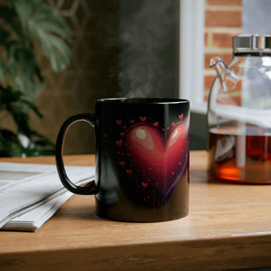 Artistic Black Ceramic Mug - Paint Dripping 15oz - Dipaliz - Mugs