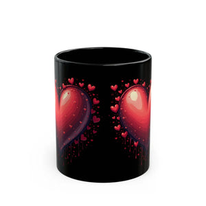 Artistic Black Ceramic Mug - Paint Dripping 15oz - Dipaliz - Mugs