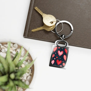 Personalized Pattern Photo Keyring - Heart Memory Keepsake - Dipaliz - Keychains