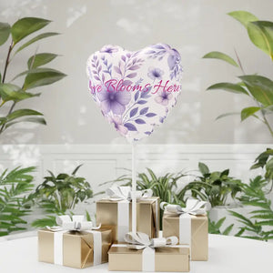 Love Blooms Floral Balloon Romantic Party Decoration Set - Dipaliz - Heart / 11’’ / White - Balloons
