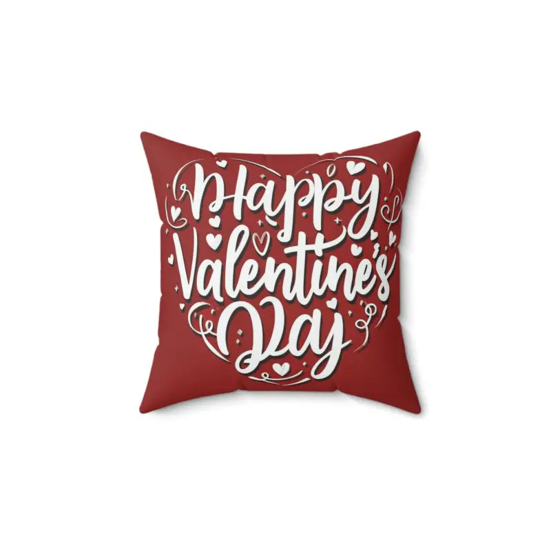 Cozy Up with our Heart Spun Polyester Square Pillow - 14’’ × Home Decor