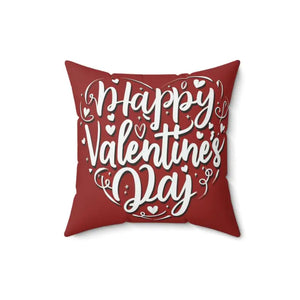 Spun Polyester Square Throw Pillow Heart Valentine’s Day - Dipaliz - 16’’ × - Pillows