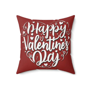 Spun Polyester Square Throw Pillow Heart Valentine’s Day - Dipaliz - 18’’ × - Pillows
