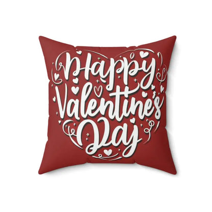 Cozy Up with our Heart Spun Polyester Square Pillow - 18’’ × Home Decor