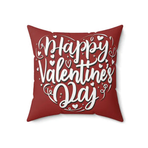 Spun Polyester Square Throw Pillow Heart Valentine’s Day - Dipaliz - Pillows