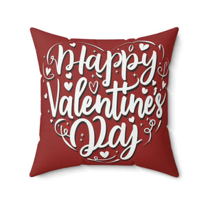Spun Polyester Square Throw Pillow Heart Valentine’s Day - Dipaliz - Pillows