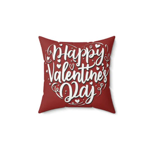 Spun Polyester Square Throw Pillow Heart Valentine’s Day - Dipaliz - Pillows